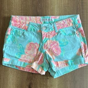 Floral Jean Shorts
